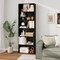 Costway 70" Tall 6-Tier Bookcase with 6 Open Shelves Anti-Toppling Kits for Living Room Brown/Black